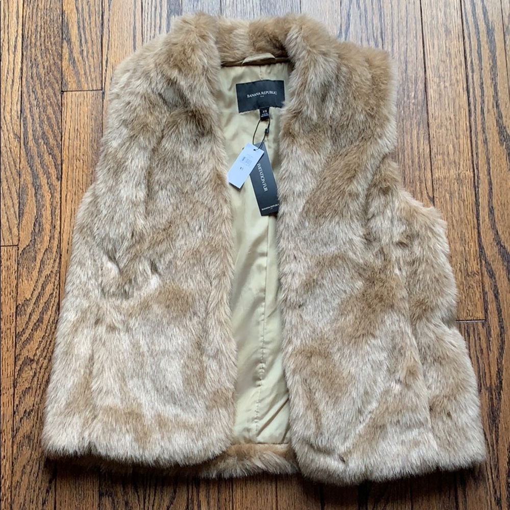Banana Republic Faux Fur Vest
